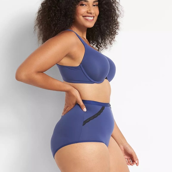 Cacique Lightly Lined Full Coverage Navy Blue Bra Women's Size 44DDD - Picture 3 of 15